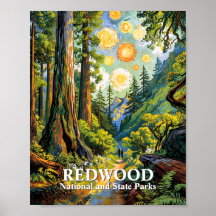Benutzerdefinierter Van Gogh Redwood National Park
