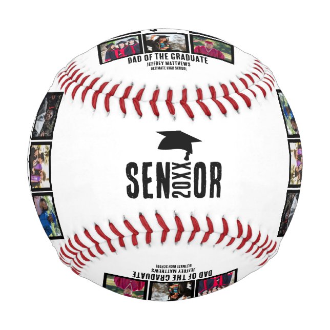 Benutzerdefinierter Vater des Senior-Absolventen 8 Baseball (Vorderseite)