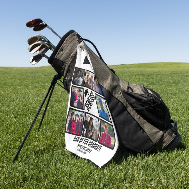 Benutzerdefinierter Vater des Senior-Absolventen 8 Golfhandtuch (Gras)
