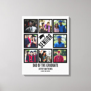 Benutzerdefinierter Vater des Senior-Absolventen 8 Leinwanddruck