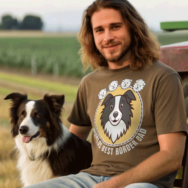 Benutzerdefinierter Vater für Border Collie T-Shirt (Von Creator hochgeladen)