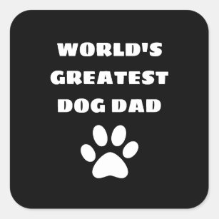 Benutzerdefinierter Vater für personalisierte Hund Quadratischer Aufkleber