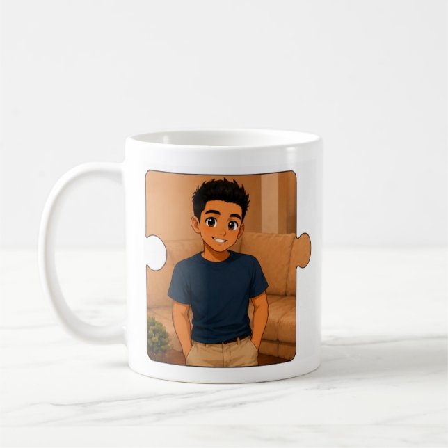 Benutzerdefinierter Vater-Kaffeebecher Personalisi Kaffeetasse (Links)