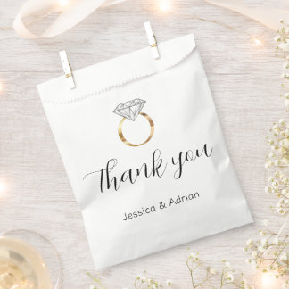 Benutzerdefinierter Verlobungs-Dankeschön-Ring mit Geschenktütchen