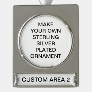 Benutzerdefinierter versilberter Weihnachtsschmuck Banner-Ornament Silber