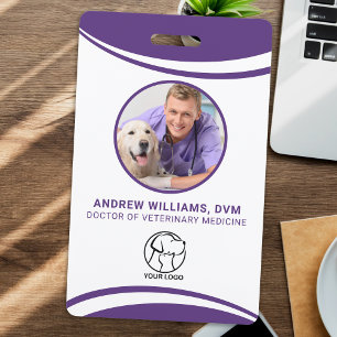 Benutzerdefinierter Veterinär-Foto-Namensausweis Ausweis