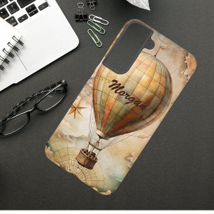 Benutzerdefinierter Vintage-Heißluftballon   Antik Samsung Galaxy Hülle