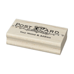 Benutzerdefinierter Vintage-Postkarten-Adresse-Ste Gummistempel
