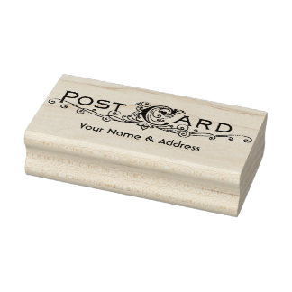 Benutzerdefinierter Vintage-Postkarten-Adresse-Ste Gummistempel