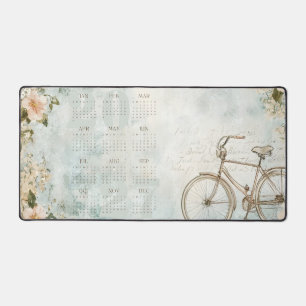 Benutzerdefinierter Vintage-Whimsical-Fahrradkalen Schreibtischunterlage