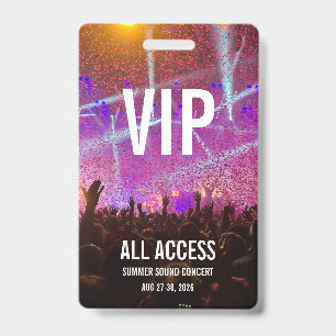 Benutzerdefinierter VIP-All-Access-Pass-Konzert Ausweis