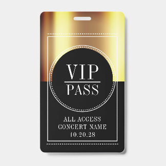 Benutzerdefinierter VIP All Access Pass Konzertaus Ausweis