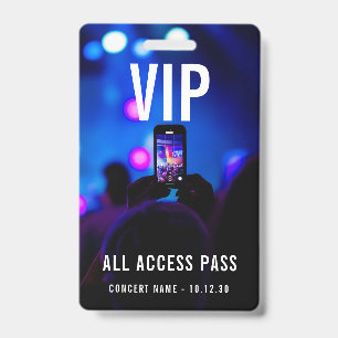 Benutzerdefinierter VIP-All-Access-Pass-Konzertpar Ausweis