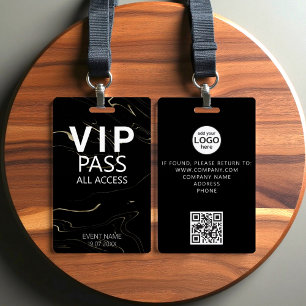 Benutzerdefinierter VIP All Access QR-Code Event S Ausweis