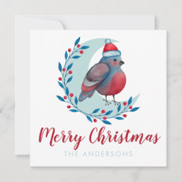 Benutzerdefinierter Vogel auf der Weihnachtskarte  Einladung