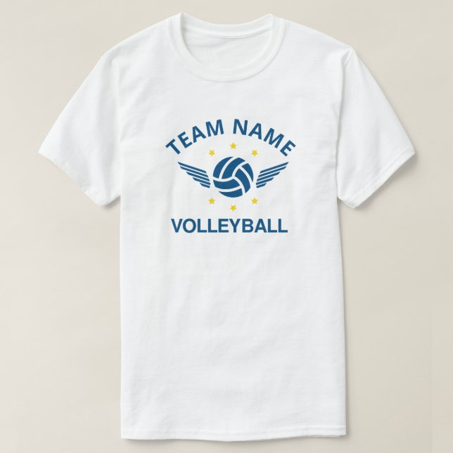Benutzerdefinierter Volleyball-Teamname T - Shirt (Design vorne)