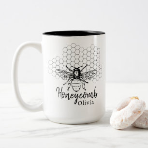 Benutzerdefinierter Waben-Kaffeebecher Zweifarbige Tasse