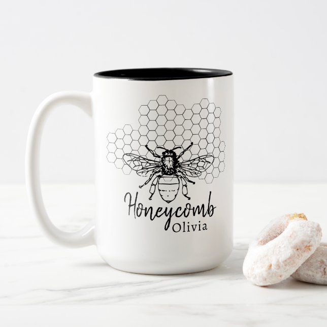 Benutzerdefinierter Waben-Kaffeebecher Zweifarbige Tasse (Mit Donut)