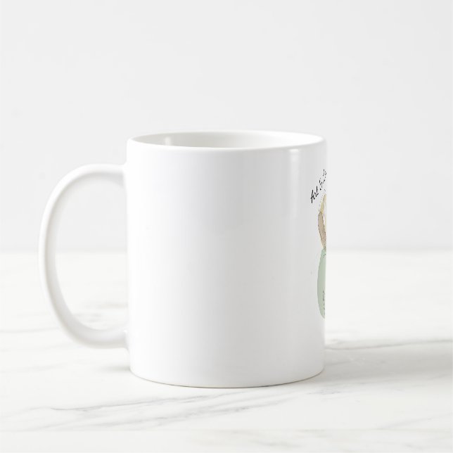 Benutzerdefinierter Wasserfarben-Blumen-Klassikerm Kaffeetasse (Links)