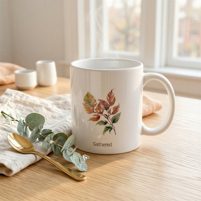 Benutzerdefinierter Wasserfarben-Ernteblatt-Becher Kaffeetasse (Von Creator hochgeladen)