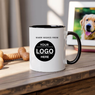 Benutzerdefinierter Weihnachts-Firmen-Logo-Kaffeeb Zweifarbige Tasse