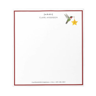 Benutzerdefinierter Weihnachts-Kolibri Notizblock