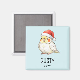 Benutzerdefinierter Weihnachts-Nymphensittich mit Magnet