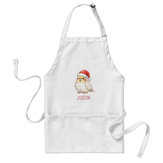 Benutzerdefinierter Weihnachts-Nymphensittich mit  Schürze (Vorne)