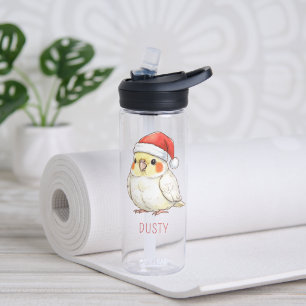 Benutzerdefinierter Weihnachts-Nymphensittich mit Trinkflasche