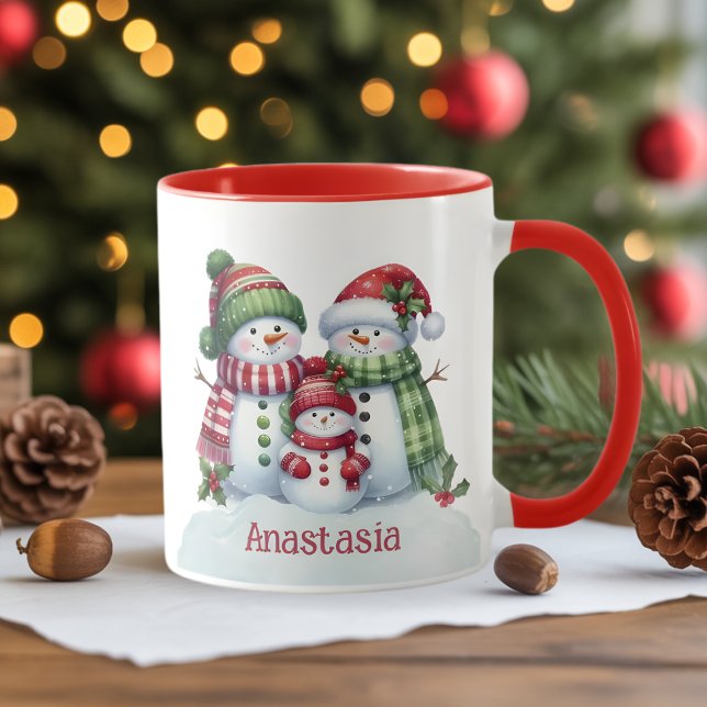 Benutzerdefinierter Weihnachts-Schneemann-Kaffeebe Tasse (Von Creator hochgeladen)