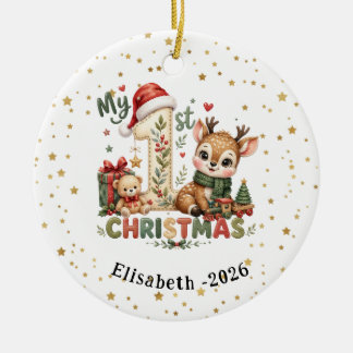 Benutzerdefinierter Weihnachtsbaumanhänger für Bab Keramik Ornament