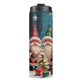 Benutzerdefinierter Weihnachtsmann-Gnom Holiday Tu Thermosbecher