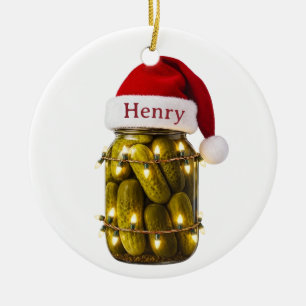 Benutzerdefinierter Weihnachtsmannhut Weihnachtsgu Keramik Ornament