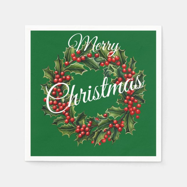 Benutzerdefinierter Weihnachtsschaden Serviette (Vorderseite)