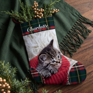 Benutzerdefinierter Weihnachtsstrumpf mit Foto von Kleiner Weihnachtsstrumpf