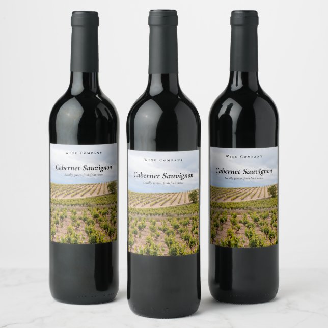 Benutzerdefinierter Weinberg  Weinetikett (Flaschen)