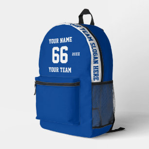 Benutzerdefinierter weißer Name, Nummer, Teamsport Bedruckter Rucksack