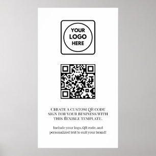 Benutzerdefinierter weißer QR-Code   Professionell Poster