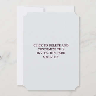 Benutzerdefinierter weißer Ticket 5" x 7" Flach-Ei Einladung