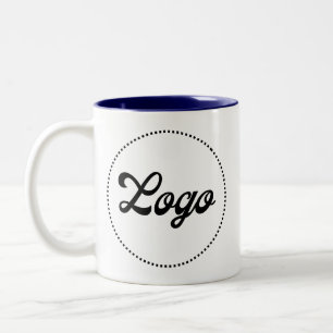 Benutzerdefinierter Werbe-NAVY BLUE Zwei-Ton-Logo- Zweifarbige Tasse