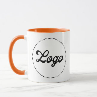 Benutzerdefinierter Werbe-ORANGE-Kombilogo-Becher Tasse
