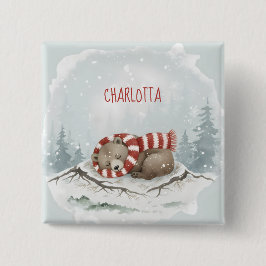 Benutzerdefinierter Winterbär-Abzeichen Button