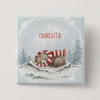 Benutzerdefinierter Winterbär-Abzeichen Button
