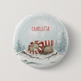Benutzerdefinierter Winterbär-Abzeichen Button