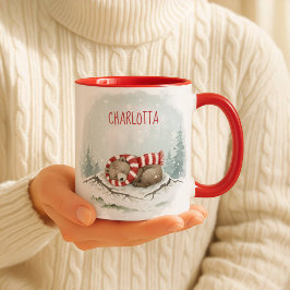 Benutzerdefinierter Winterbär-Becher – Schlafendes Tasse