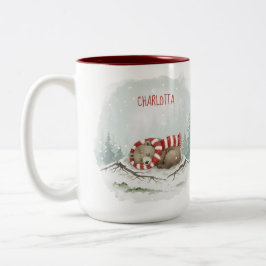 Benutzerdefinierter Winterbär-Becher – Schlafendes Zweifarbige Tasse