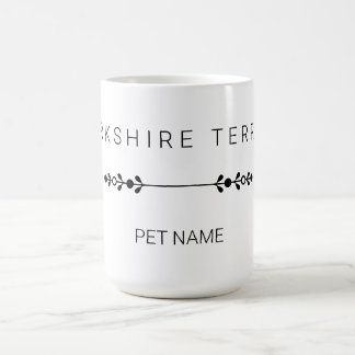Benutzerdefinierter Yorkie-Name Tasse - Minimalist