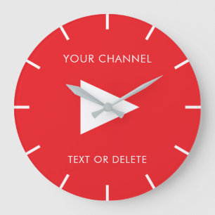 Benutzerdefinierter Youtube-Kanalname Große Wanduhr