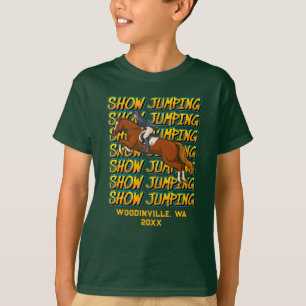 Benutzerdefinierter Zeiger beim Jumpen von Pferdee T-Shirt