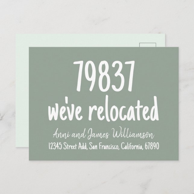 Benutzerdefinierter Zip-Code Hinzufügen von Detail Postkarte (Vorne/Hinten)